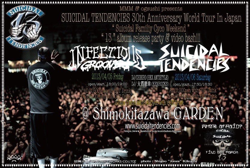 SUICIDAL TENDENCIES 30th Anniversary World Tour In Japan